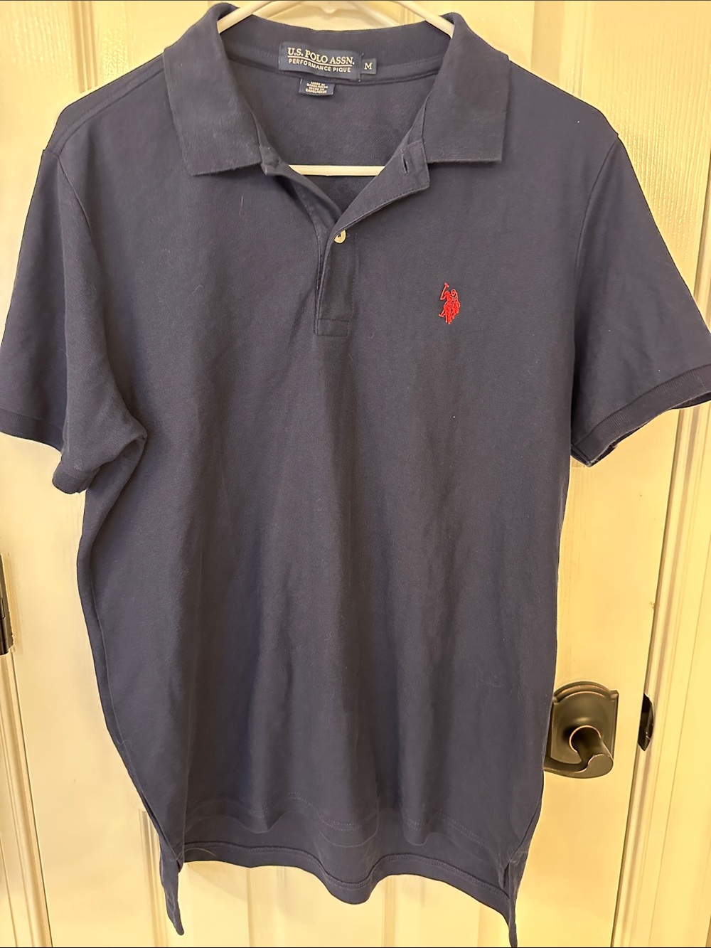 U.S. Polo Assn. Navy Polo with Red Logo
